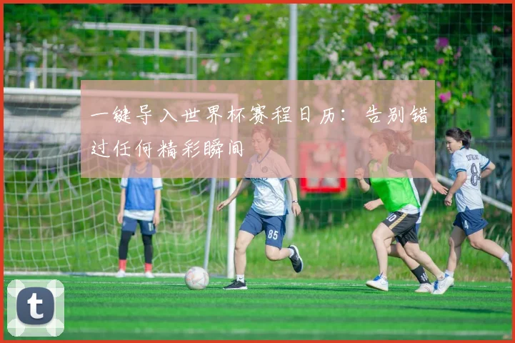 一键导入世界杯赛程日历：告别错过任何精彩瞬间