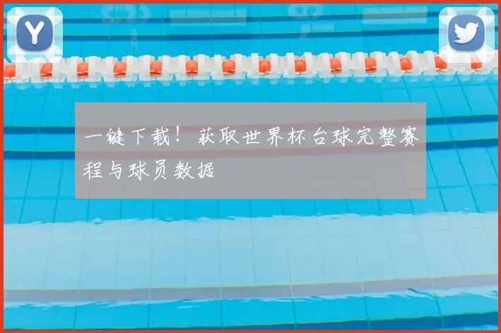 一键下载！获取世界杯台球完整赛程与球员数据
